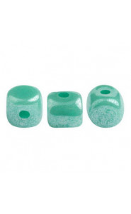 Minos par Puca® beads Opaque green turquoise luster 63130/14400